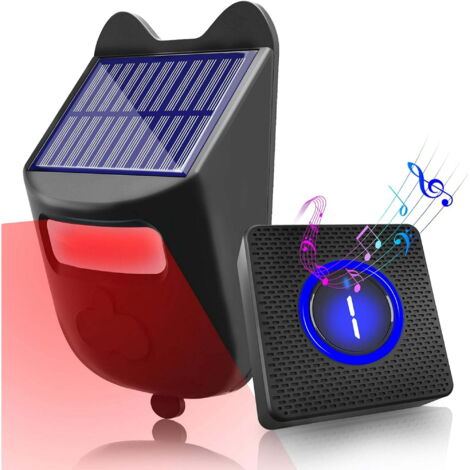 Rilevatore di movimento wireless per esterni Solar Lane Alert e sensore resistente alle intemperie per una portata di 1000 piedi - Sistema di avviso di corsia sicura