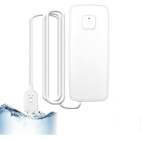 Rilevatore di perdite d'acqua - 80 dB - Con cavo sensore da 1 m - Controllo remoto tramite app - Per cucina, bagno e cantina