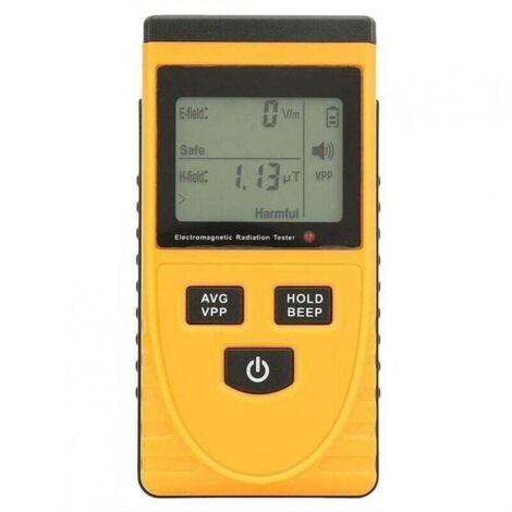 Rilevatore di radiazioni elettromagnetiche GM3120 – Misuratore di campi elettromagnetici digitale LCD – Allarme acustico e visivo – Portatile e leggero per misurazioni in loco