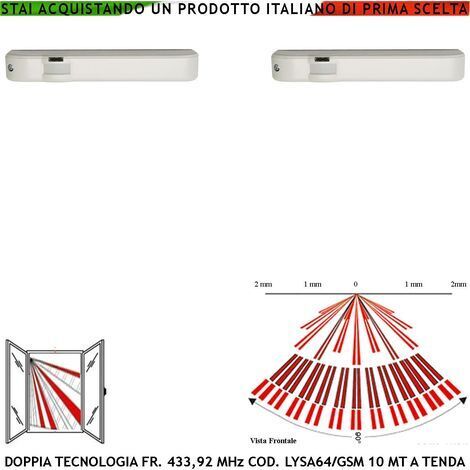 Rilevatore Magnetico Sismico Regolabile Wireless Bianco Ingresso Sensori Antifurto Remoti NC Contaimpulsi Per Switchallarm Codice SecurLysa Anticollisione Rileva Trapano e Tentativi di Scasso