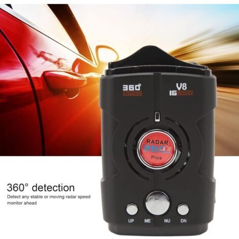 Rilevatore radar per auto, fuori portata, rilevatore laser/radar, avviso vocale, avviso luce rossa e radar, schermo OLED multicolore, tempo di risposta rapido, sistema di allarme