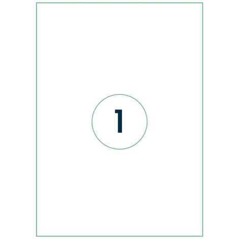rillprint Étiquettes autocollantes 210x297 mm 500 feuilles Blanc