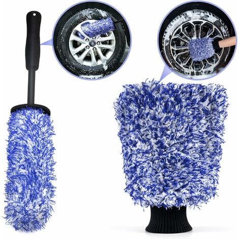 360° Rotation Head Microfiber Car Wash Brush Cleaning Mop Auto Truck Long  Handle