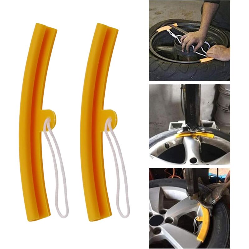 Tigrezy - Rim Protector with Holes and Ropes,Rim Protector with Holes and Ropes Protector,Rim Wheel Protection Tool for Motorcycle Bicycles,Bike Tire