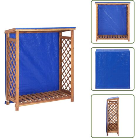 Rimessa in acacia - vidaXL Rimessa per Legna da Ardere 105x38x115 cm in Massello di Acacia - Rimessa con tetto