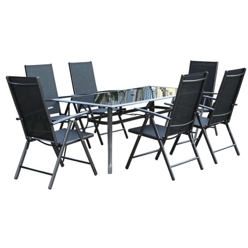 

Rimini 6. Conjunto de jardín de aluminio de 6 plazas. - Gris