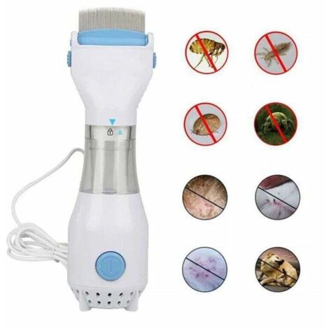 Rimuovi pidocchi automatico per animali domestici, pulitore per peli di animali, pettine elettrico sicuro per pidocchi per animali domestici, portatile, per la toelettatura di cani e gatti