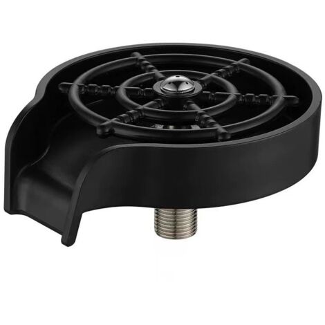 Rince Verre Evier, Lave Verre pour éVier Lavabo, Rince Verre Brosse En Verre pour éVier De Bar, En PP，Noir