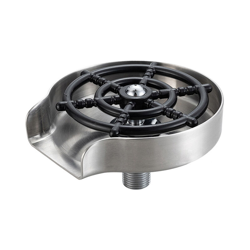 BSR - tonchean Autre accessoire pour évier,Rincer en verre en acier inoxydable, accessoires d'évier de cuisine, Nettoyeur automatique de gobelet à