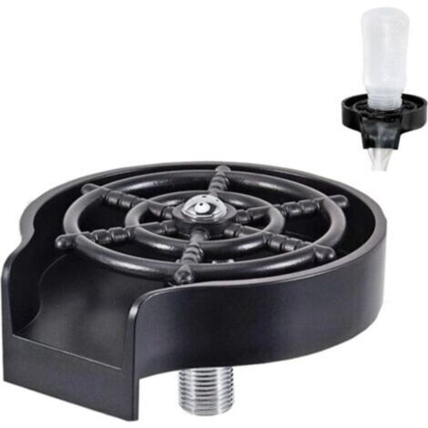 Rinceur en verre pour évier, lavage rapide pour verre à vin, verre d'eau, biberon, tasse, évier de cuisine, accessoires faciles à installer (ABS)