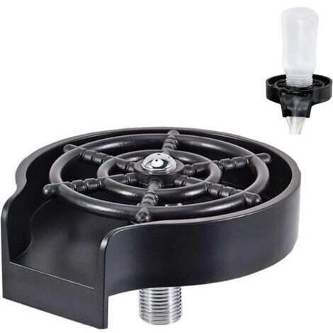 Rinceur en verre pour évier, lavage rapide pour verre à vin, verre d'eau, biberon, tasse, évier de cuisine, accessoires faciles à installer (ABS)