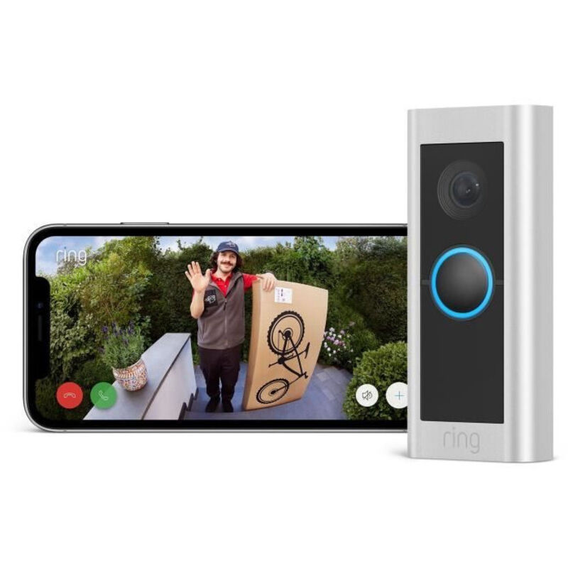 Ring - 8VRCPZ-0EU0 Interphone vidéo ip Video Doorbell Pro 2 Wi-Fi Station extérieure nickel (mat) Y894692