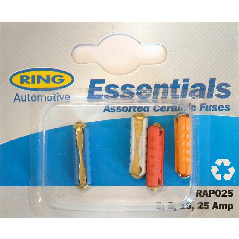 Ring Continental Fuses 5, 8, 16, 25 Amp - RAP025