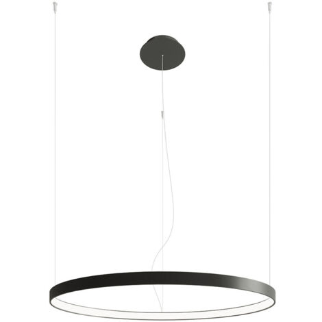 Ring Pendelleuchte Hängelampe Wohnzimmerleuchte schwarz LED Designleuchte L 78cm