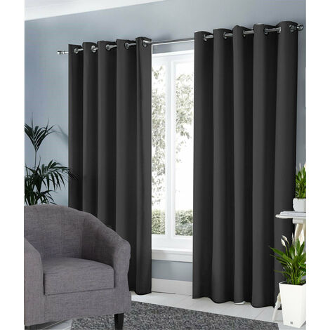 Ring Top Ready Made Blackout Curtains - 66X72 Inches - Various colours available