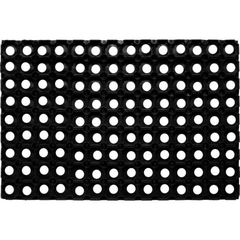 Ringgummimatte  schwarz, 80 x 120 cm Schuhabstreifer & Fussmatten