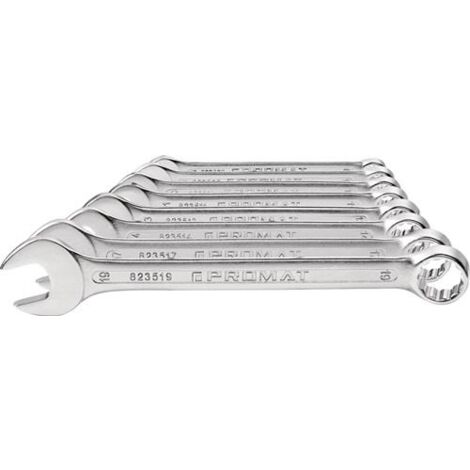 PROMAT ringmaul un jeu de clé 12tlg SW min.6mm-22mm forme a Cv-Acier