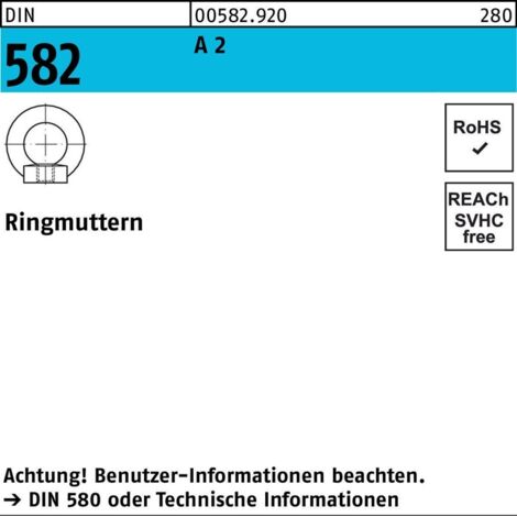 Ringmutter DIN 582 M30 A 2 1 Stück