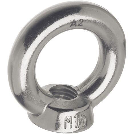 Ringmutter (Ösenmutter) mit metrischem Gewinde ø M 10 mm Ringmutter A2 Edelstahl