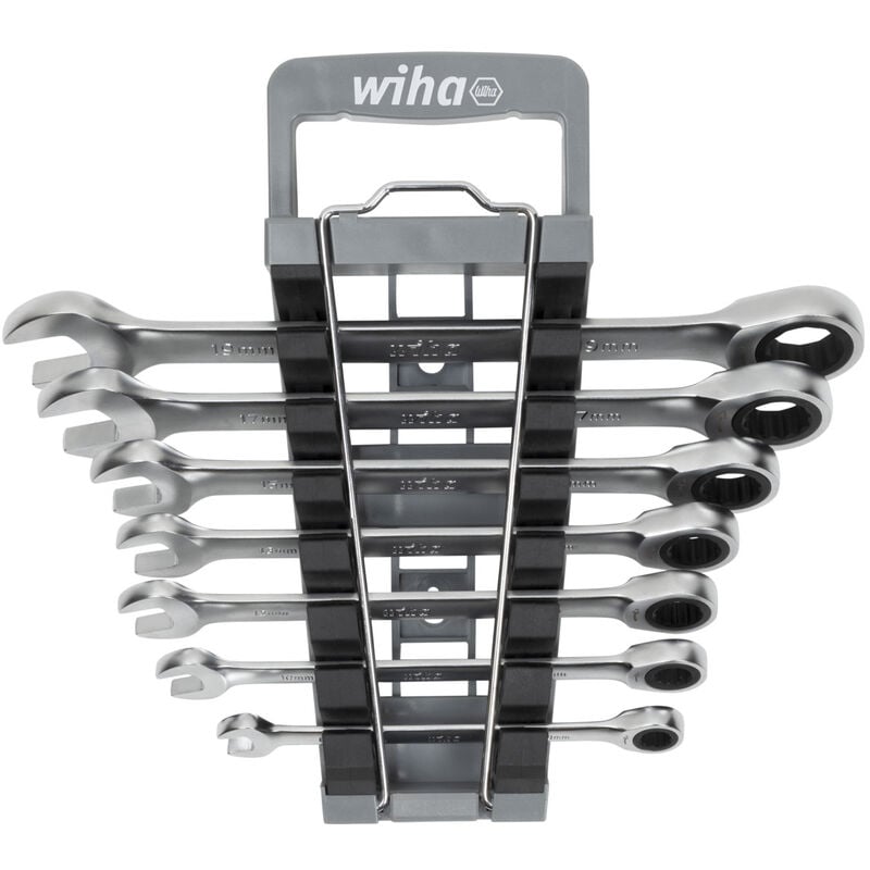 Wiha - Jeu de clés mixtes à cliquet et à fourche 7 pièces dans un étui (45244)