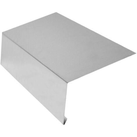 Rinneneinhang ohne Wasserfalz aus Aluminium 200cm, 1 Stück Silber Alublech für Dachentwässerung, Regenwasser ableiten, Dach zu Dachrinne