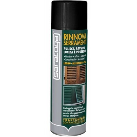 Rinnova serramenti pulisce ravviva lucida 500ml legno alluminio pvc saratoga