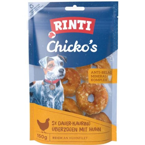 Rinti Chicko Hundesnack Kauring mit Huhn klein 5 x 30 g Beutel Soft Snack