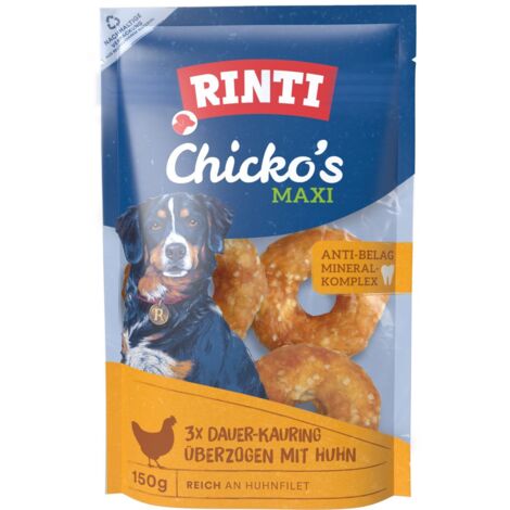 Rinti Chicko Hundesnack Kauring mit Huhn maxi 3 x 50 g Beutel Soft Snack