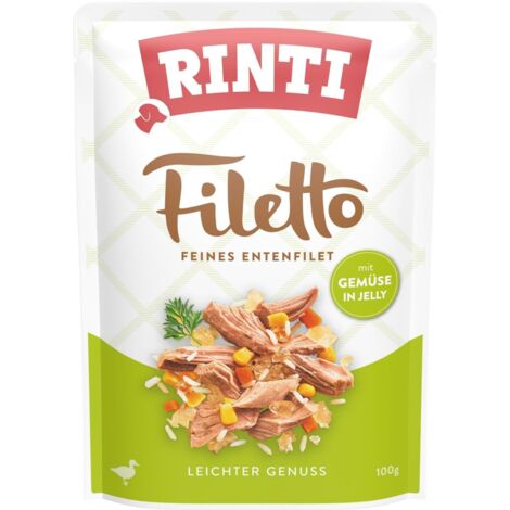Rinti  Filetto  Filets de poulet en gelée - Sachet de 100 g - Canard aux légumes 100 g