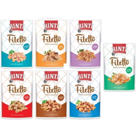Rinti  Filetto  Filetti di pollo in gelatina - Bustina da 100g - Mix 7x100g