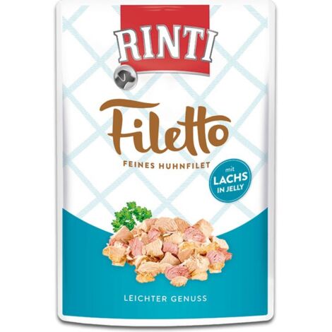 Rinti  Filetto  Hähnchenfilets in Gelee – 100-g-Beutel – mit 100 g Lachs