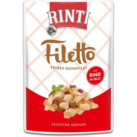 Rinti  Filetto  Hähnchenfilets in Gelee - 100g Beutel - mit 100g Rindfleisch