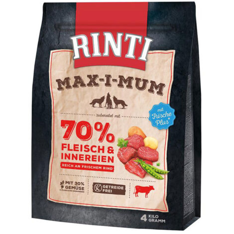 Rinti Max-i-Mum Hundetrockenfutter Adult 4 kg Rind Trockenfutter Hunde