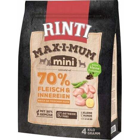 Rinti Max-i-Mum Hundetrockenfutter Adult Mini 4 kg Huhn Trockenfutter