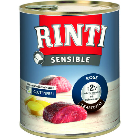 Rinti Sensible Hundenassfutter Adult getreidefrei 800 g Ross & Kartoffel Nassfutter Hunde