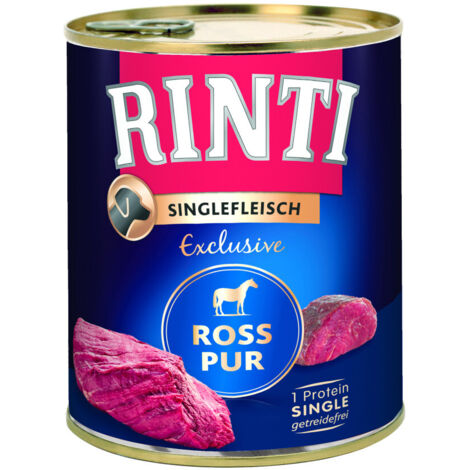 Rinti Singlefleisch Exclusive Hundenassfutter Adult getreidefrei 800 g Ross Nassfutter Hunde