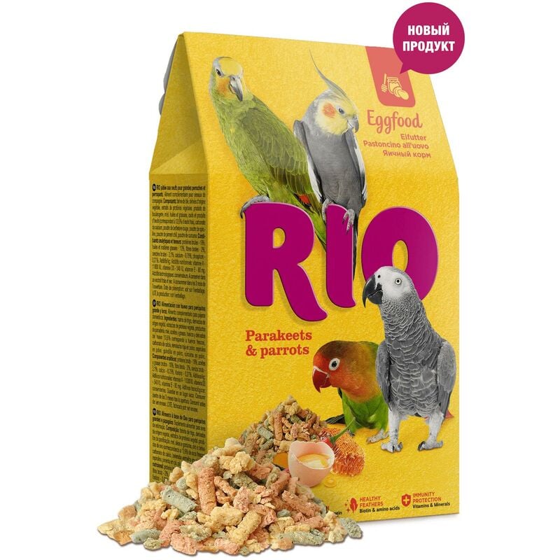 

Alimento de Huevo Pequeñas Cotorras y Loros 250Gr - RIO