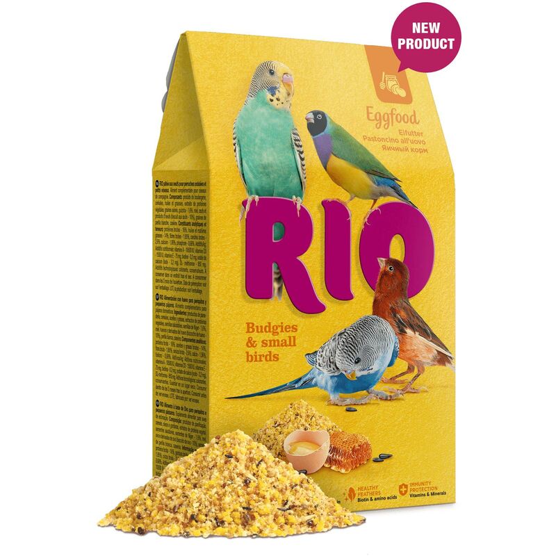 

Alimento de Huevo Periquitos y Pequeñas Aves 250Gr - RIO