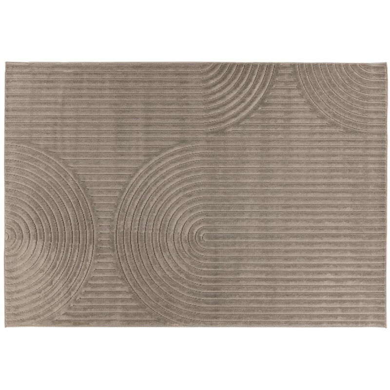 Rio - tapis rectangulaire motif abstrait - intérieur et extérieur - taupe - taupe