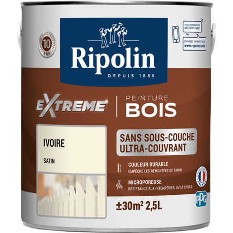 Rip Protection Extrême Bois Satin 2.5l Ivoire - Ripolin