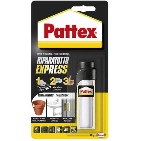 Ripara Express Pattex Colla Epossidica Extraforte Ricostruisce Ripara 48g