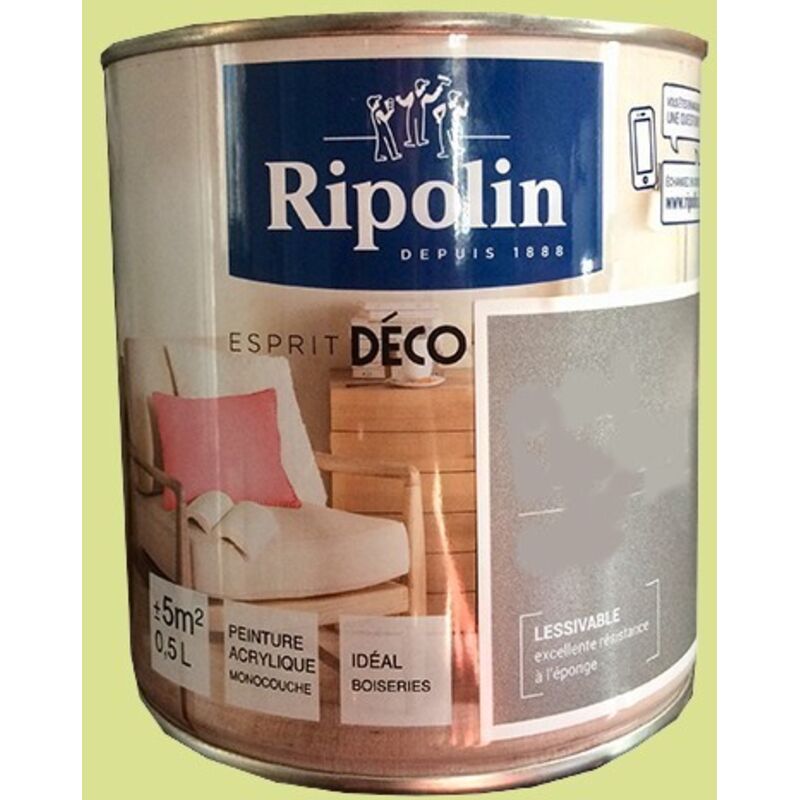Peinture Acrylique 'Esprit Déco' Jaune primevère satin 0,5 l - Ripolin