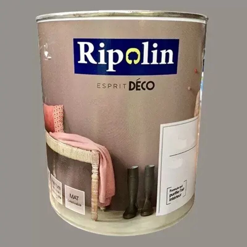 Peinture Esprit Déco Gris fusain Mat 1 l - Ripolin