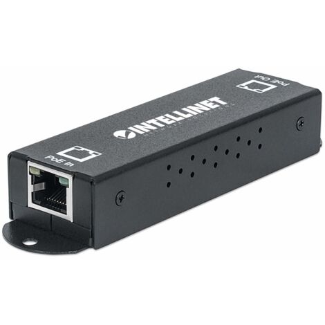 Ripetitore di Estensione PoE+ ad Alta Potenza Intellinet Gigabit in Metallo, Compatibile IEEE 802.3at/af Power over Ethernet (PoE+/PoE)