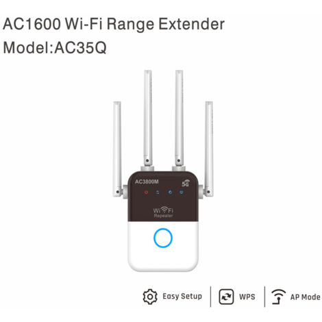 Ripetitore di rete 5G dual band AC3800M con quattro antenne, amplificatore di segnale Wi-Fi wireless AC35