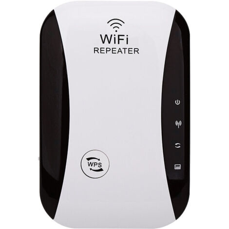 Ripetitore WiFi, amplificatore del segnale di rete wireless da 300 Mbps (WPS, facile installazione, 1 porta Ethernet, antenne integrate, 2,4 GHz) per aumentare la copertura WiFi.