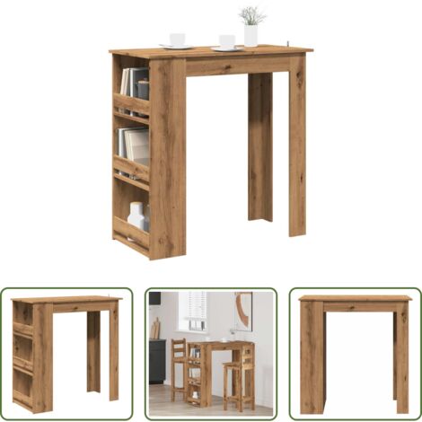 Ripiani -  Tavolo da Bar con Ripiani Rovere 102x50x103,5 cm in Truciolato