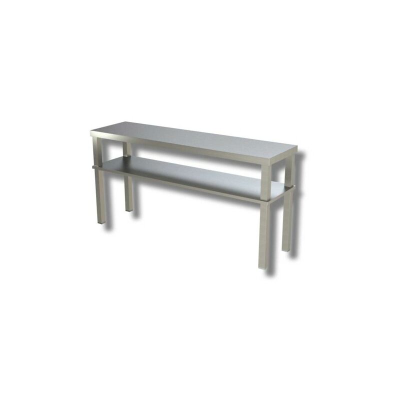 Ripiano 160x35x70 mensola doppia acciaio inox