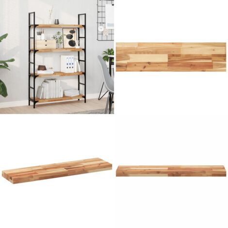 Ripiano a Parete 100x20x4cm Legno Massello Acacia Rifinito Olio - Ripiano in legno - Scaffale galleggiante