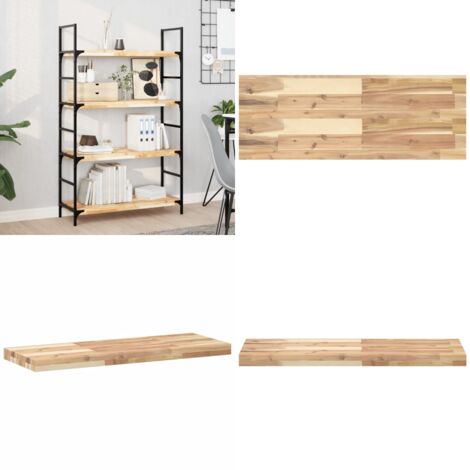 Ripiano a Parete 100x30x4 cm Legno Massello Acacia Non Trattato - Ripiano in legno - Scaffale in acacia